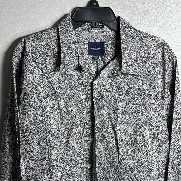 American Eagle Men Gray Button Shirt Seriously Soft‎ Long Sleeve Size XLT. - Picture 3 of 8